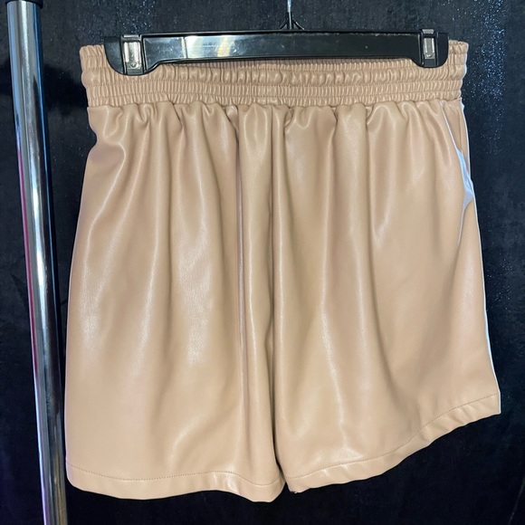 Tan Faux Leather Two Piece - Picture 4 of 4
